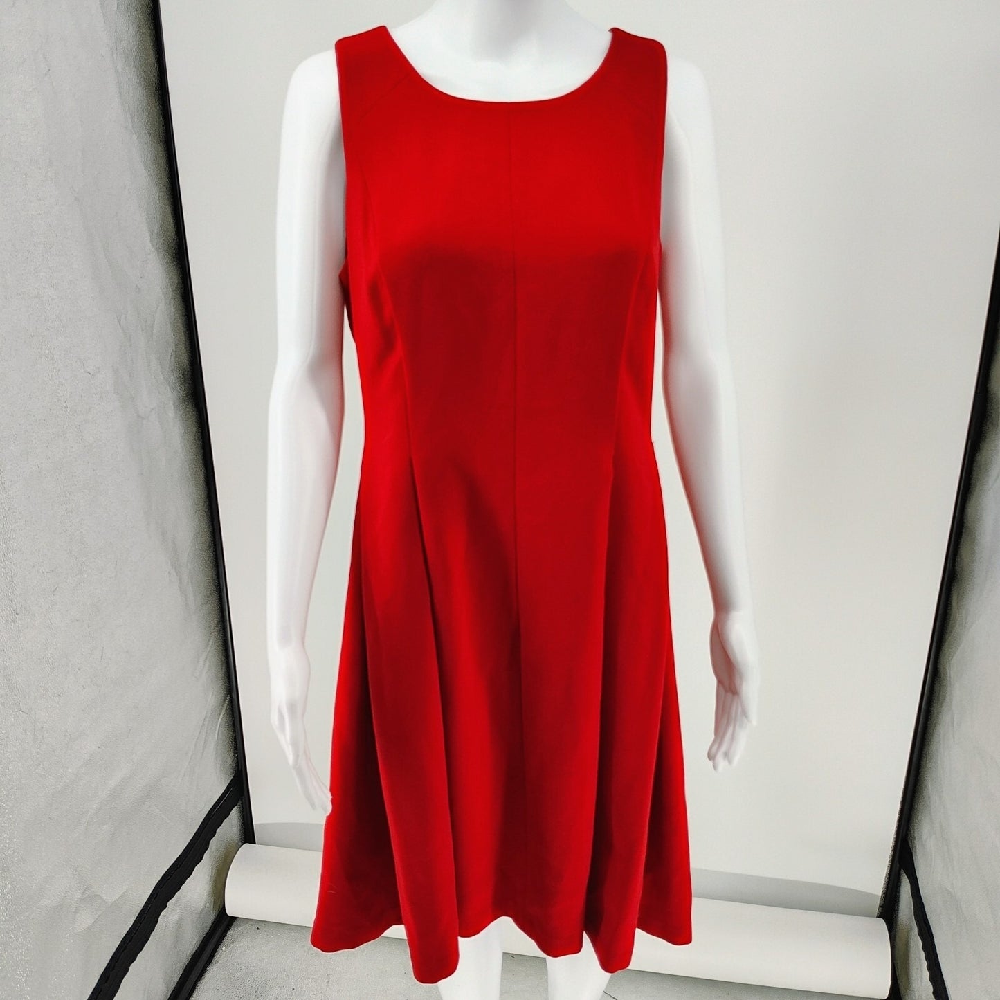 NWT Ann Taylor LOFT Red Pleated Sleeveless Cocktail Party Dress (Size 10)