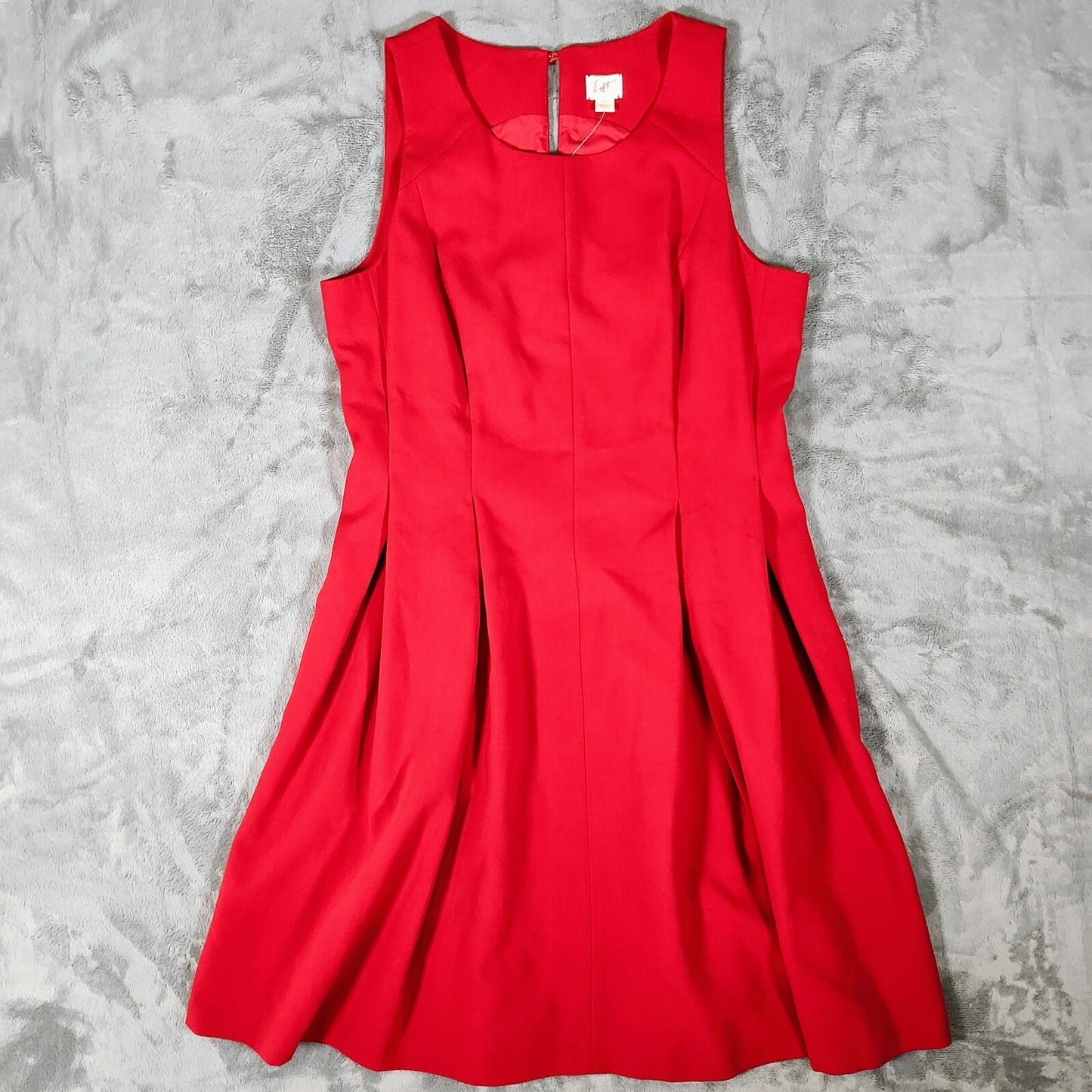 NWT Ann Taylor LOFT Red Pleated Sleeveless Cocktail Party Dress (Size 10)