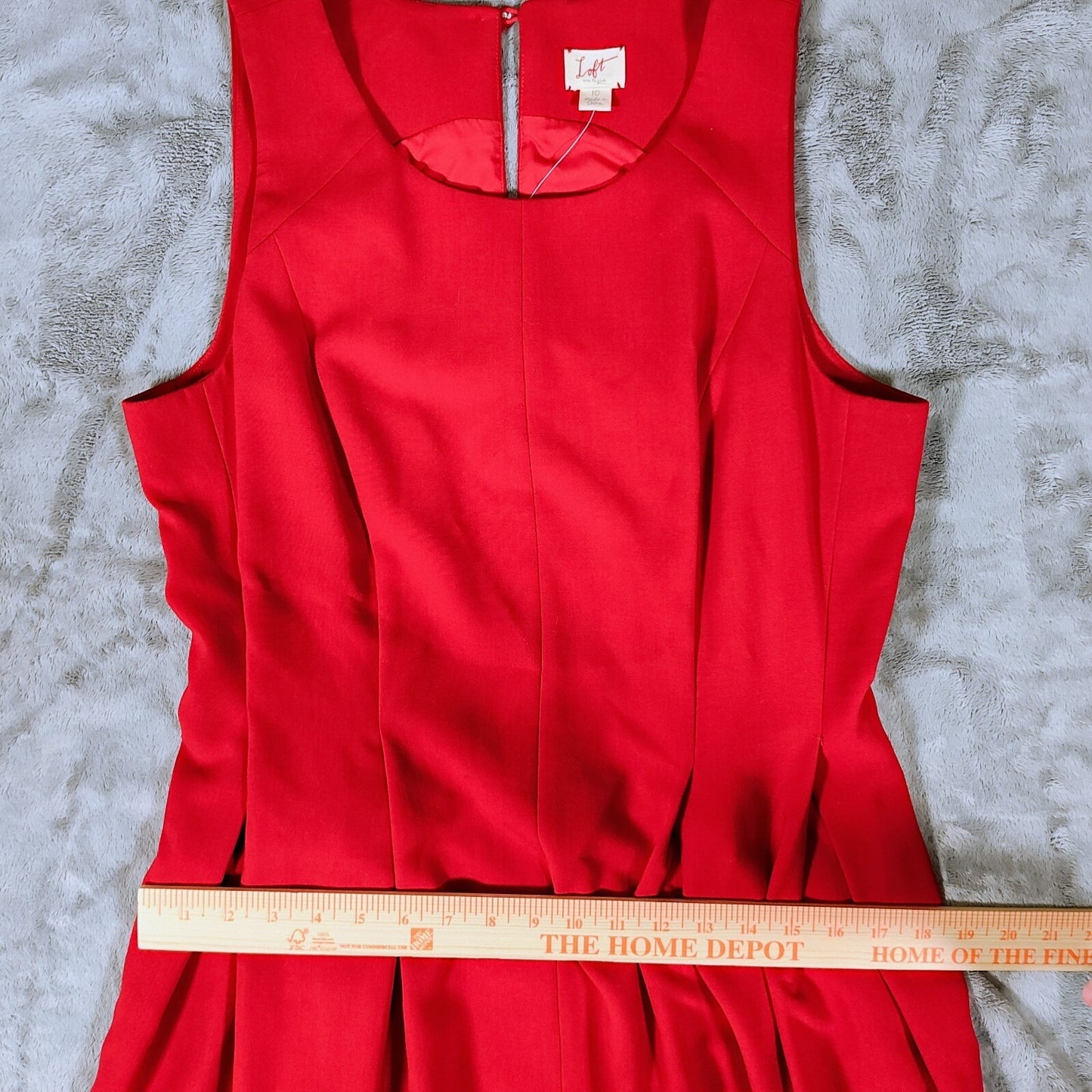 NWT Ann Taylor LOFT Red Pleated Sleeveless Cocktail Party Dress (Size 10)
