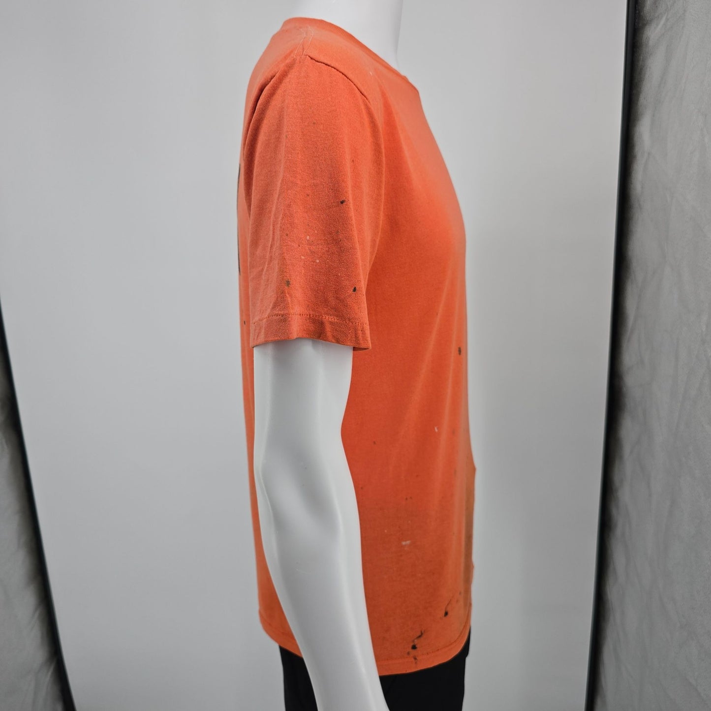 Distressed Vintage 1980s Sportswear Orange RSI Roadway Safety Inc. T-Shirt (M)