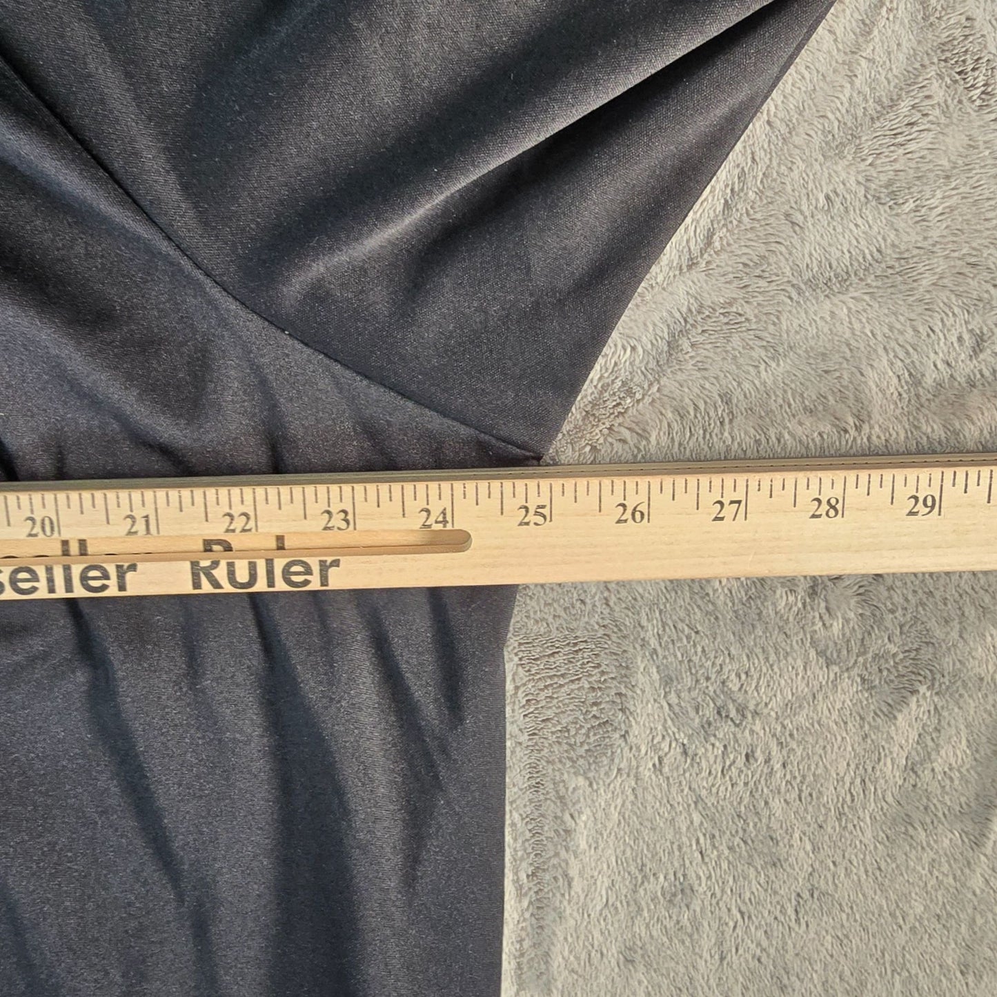 Vintage 1970s Black Caftan V-Neck Wide Sleeve Maxi Lounge/Hostess Dress (XXL)