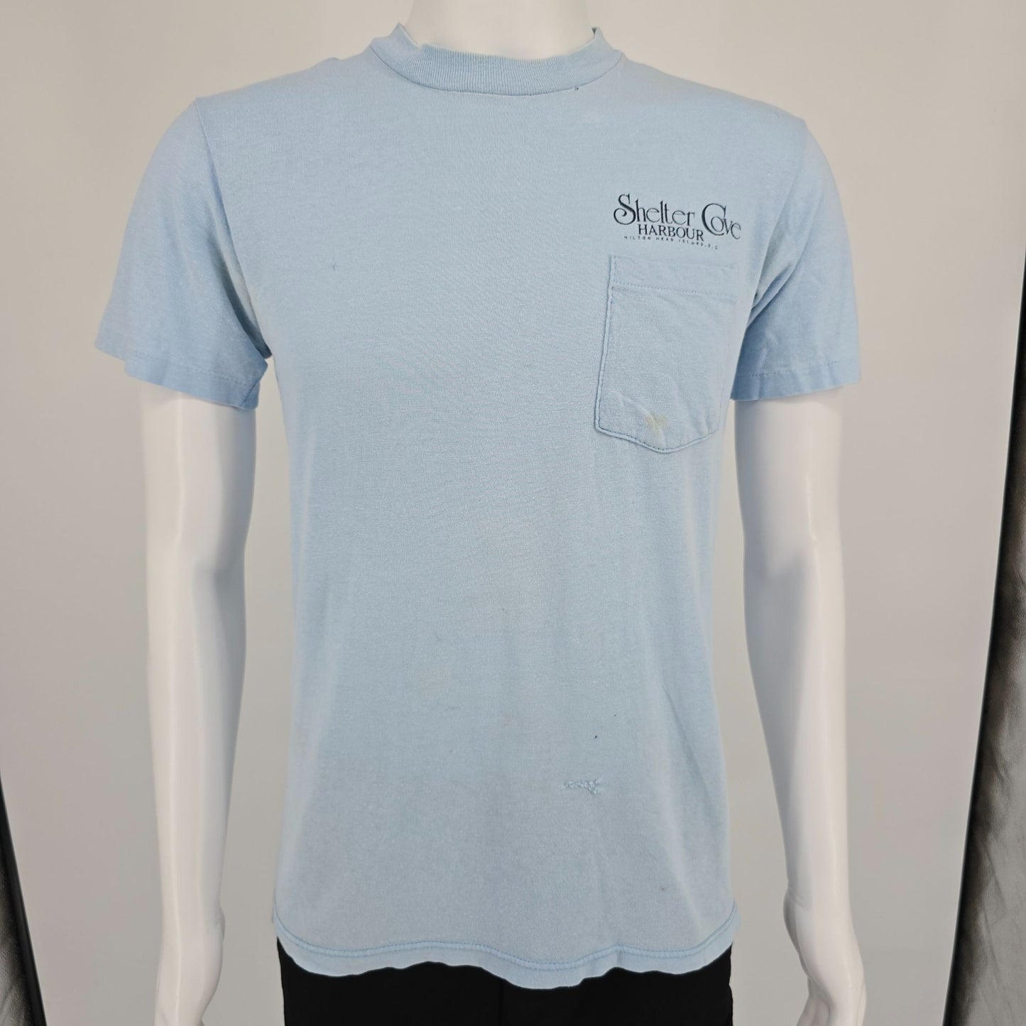 Vintage 1980s Shelter Cove Harbour Hilton Head Island SC Pocket T-Shirt (S/M)