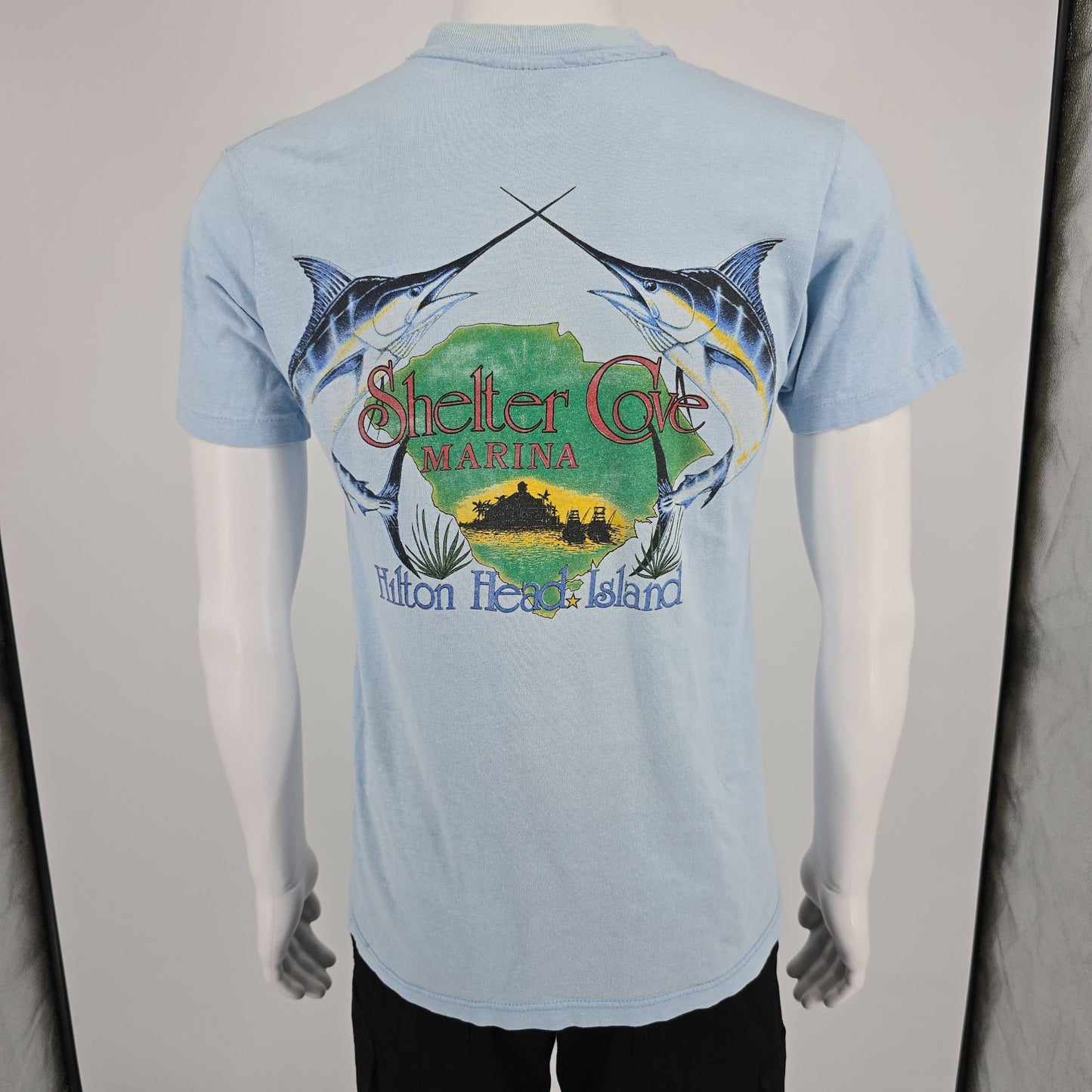 Vintage 1980s Shelter Cove Harbour Hilton Head Island SC Pocket T-Shirt (S/M)