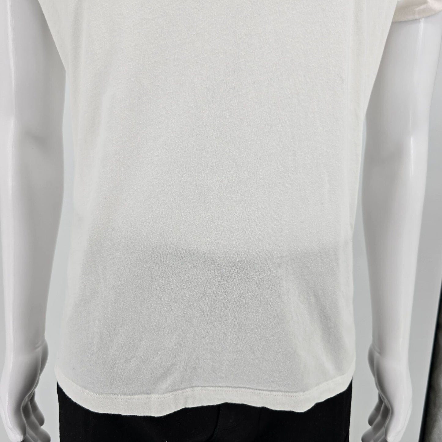 2010s AllSaints Womens Imogen Boy Tee Minimalist White Cotton T-Shirt (XS/S)