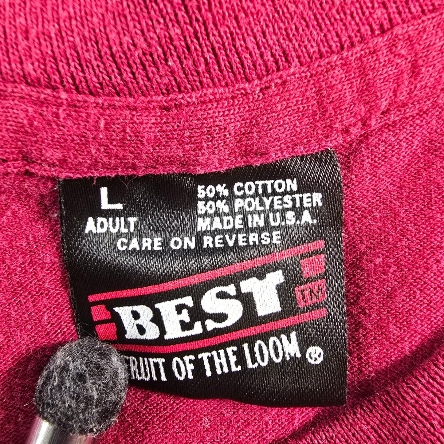 Vintage 1990s Fruit of the Loom Best Burgundy South Dakota Souvenir T-Shirt (L)