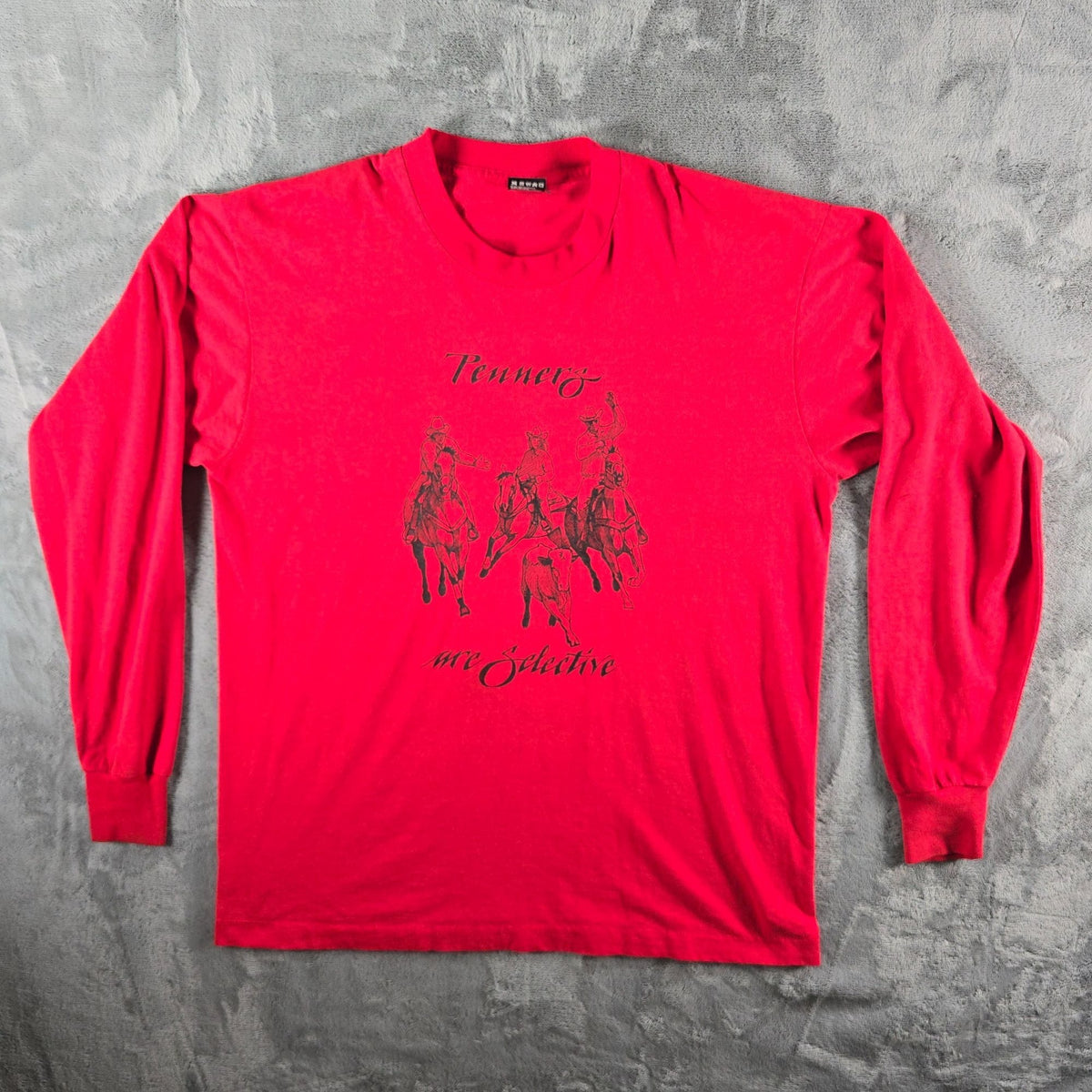 Vintage 1990s "Penners are Selective" Western Rodeo Long Sleeve T-Shirt (XL)