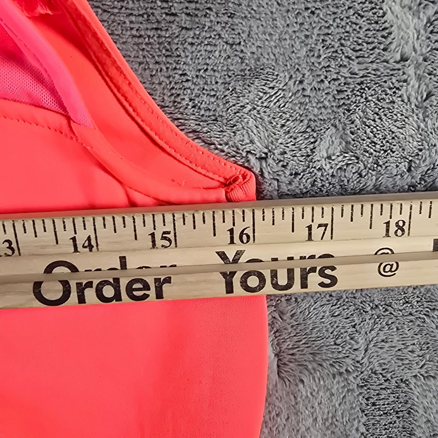 2010s H&M Divided Neon Coral/Pink Mesh Panel Bodycon Dress (Size 12/L) *Flaws