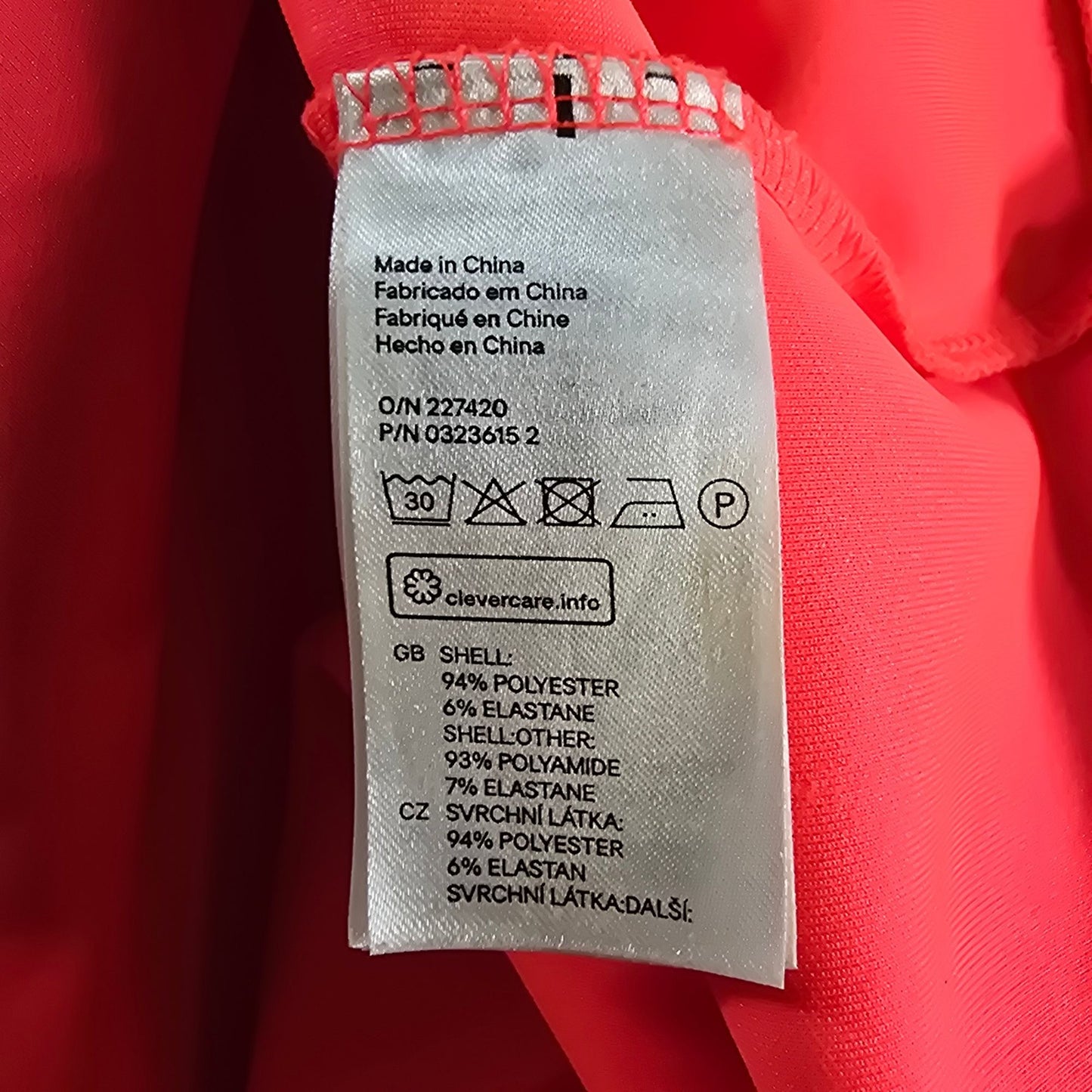 2010s H&M Divided Neon Coral/Pink Mesh Panel Bodycon Dress (Size 12/L) *Flaws