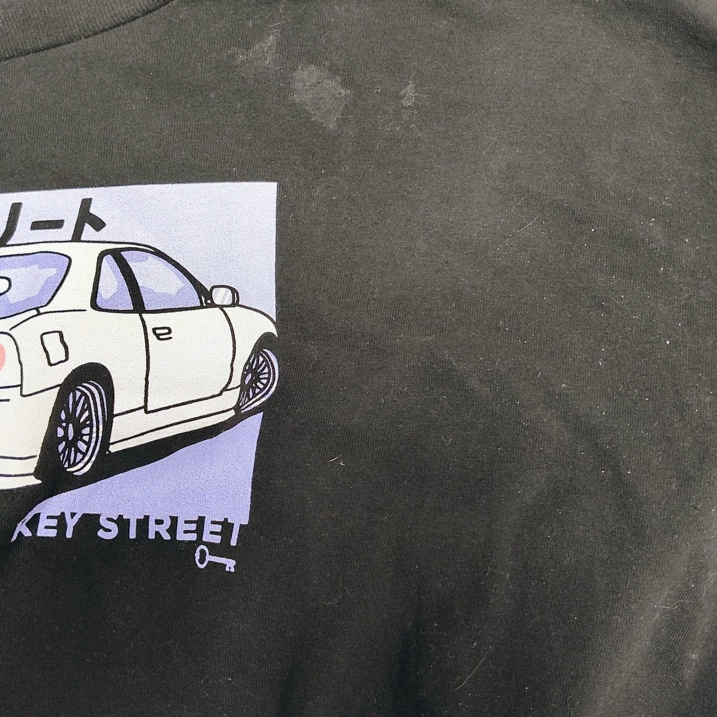 Key Street Nissan Skyline GT-R Black Graphic T-Shirt (2XL) *Flaw*