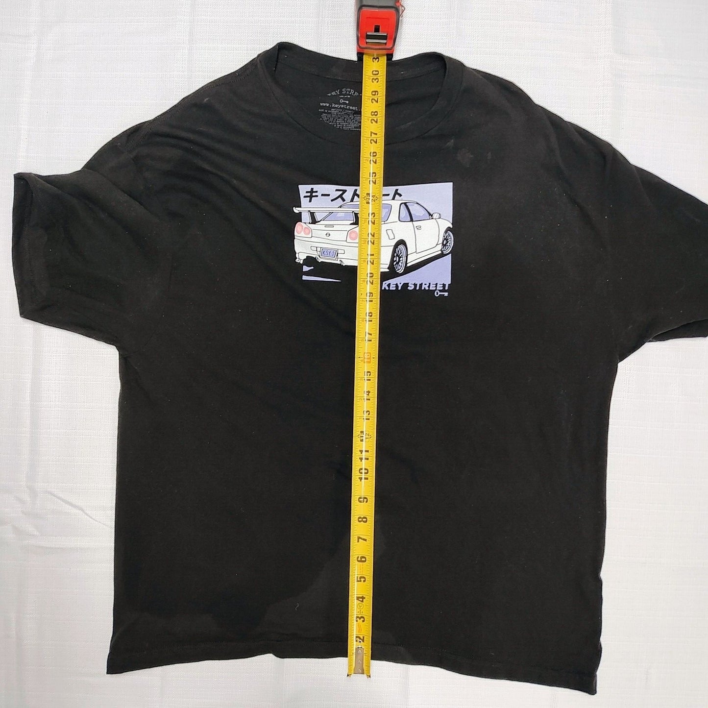 Key Street Nissan Skyline GT-R Black Graphic T-Shirt (2XL) *Flaw*