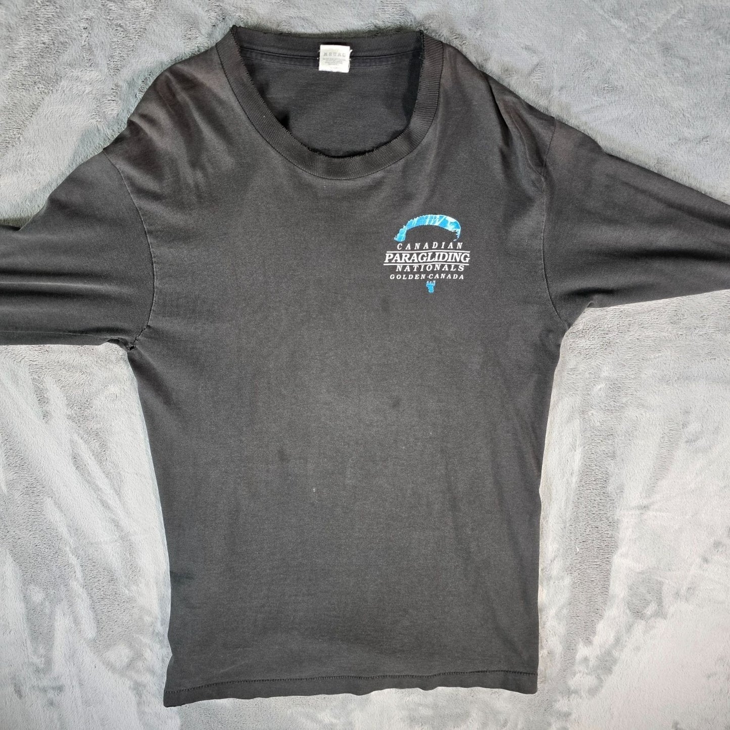 Vintage 1995 Canadian National Paragliding Championships Long Sleeve T-Shirt (M)