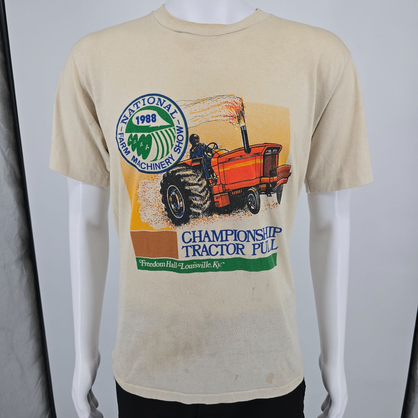 Vintage 1988 National Farm Machinery Show Championship Tractor Pull T-Shirt (L)