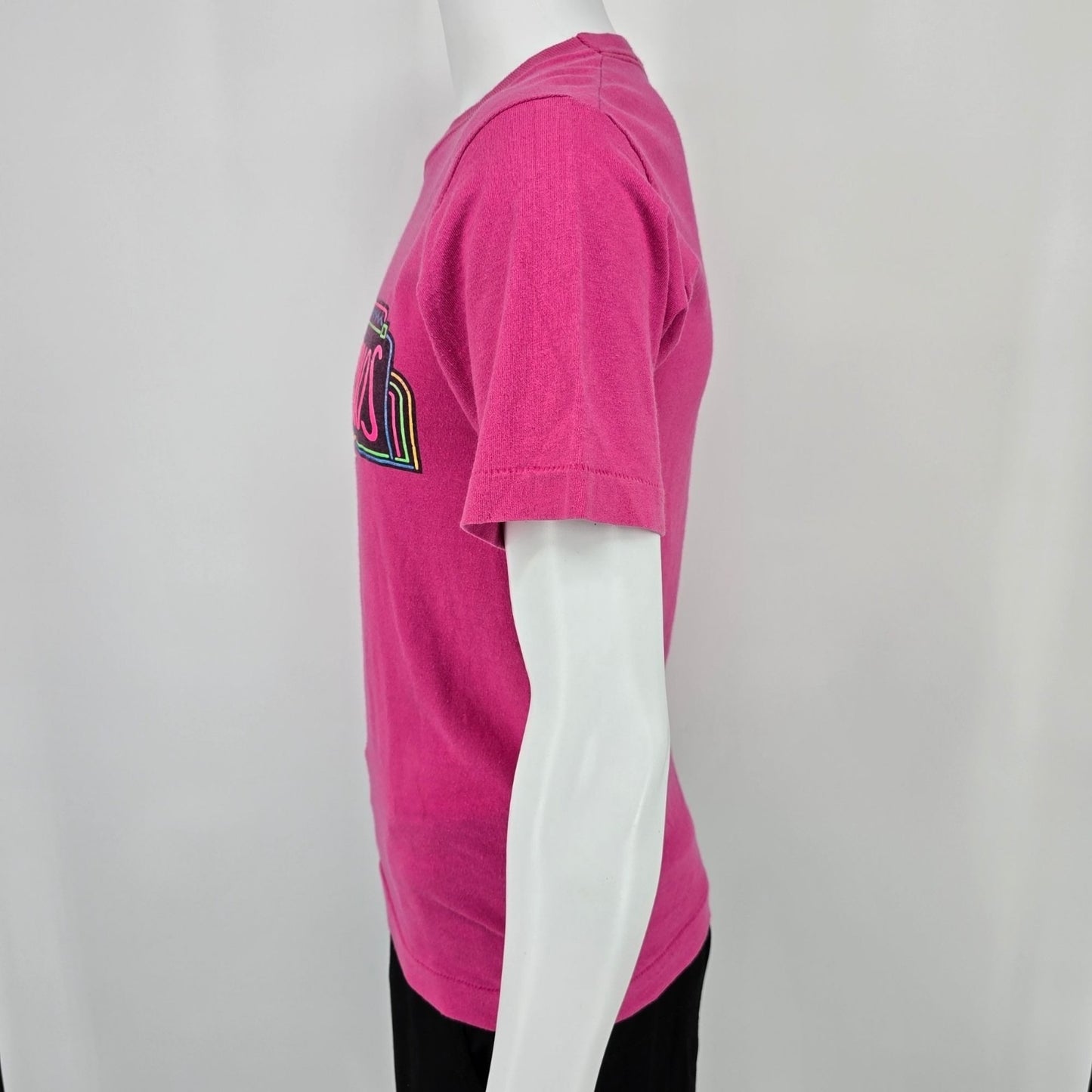 Distressed Vintage 1990s Universal Studios Florida Logo Pink T-Shirt (S)